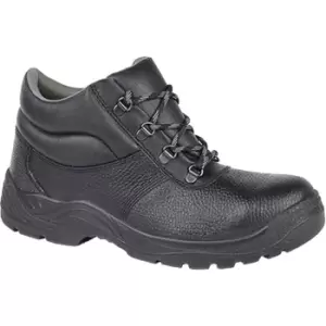 Grafters Mens Padded Collar D-Ring Chukka Safety Boots (5 UK) (Black) - Black