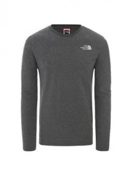 The North Face Long Sleeve Easy T-Shirt - Medium Grey Heather, Size 2XL, Men