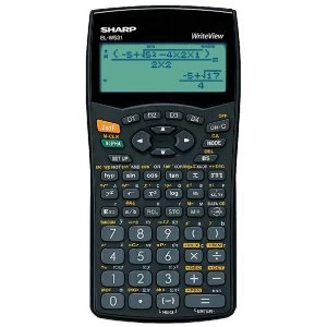 Sharp WriteView EL W531 Calculator Scientific Battery power 4 line 335 Functions 2 key Rollover