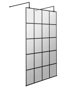 Hudson Reed 1000mm Frame Screen With Arms And Feet - Matt Black