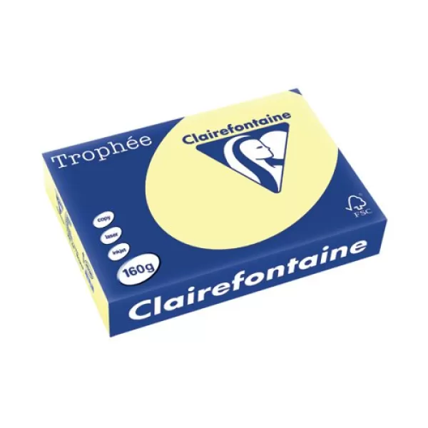 Clairefontaine Trophee A4 160 gsm Canary Multipurpose Colour Paper
