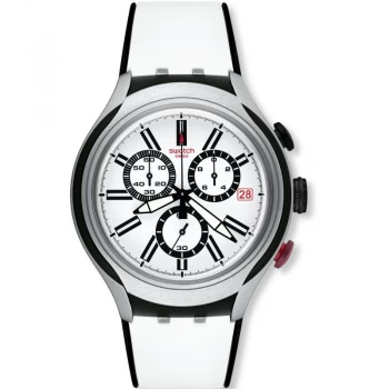 Mens Swatch Irony X-Lite - Black Wheel Chronograph Watch