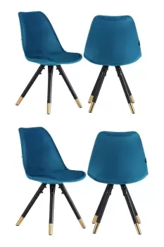 Sofia' Velvet Dining Chair Set of 4