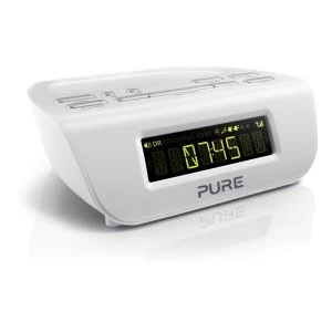 SIESTA MIII DABFM Clock Radio with Two Quick Set Alarms in White