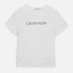 Calvin Klein Boys' Institutional T-Shirt - Bright White - 8-9 Years