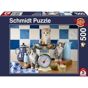 Cats in the kitchen 500 Piece Jigsaw Puzzle