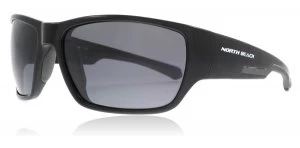 North Beach Walleye Sunglasses Black Polarised 62mm