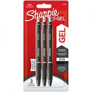 Sharpie Retractable Gel Pen 0.7mm Black Pack of 3