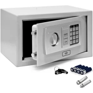 Deuba Digital Safe 13 L Security Cash Box Small Steel Safe Combination Lock With Key Freestanding or Wall Mounted for Office and Home 12 x 8 x 8 Inch