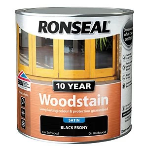 Ronseal 10 Year Woodstain - Black Ebony 2.5L