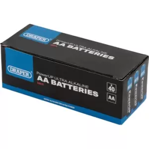 Draper Powerup Ultra Alkaline AA Batteries Pack of 40