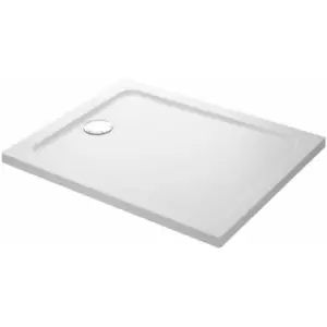 Mira Low Profile Rectangular Shower Tray Bathroom 0 Upstands White 1400x760mm - White