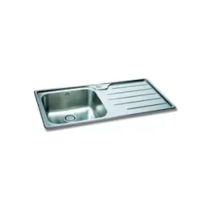 1.0 Bowl Stainless Steel Kitchen Sink, RHD W103 x D51 - Carron Phoenix IBIS 100