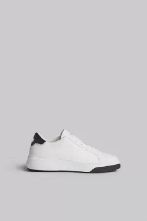 DSQUARED2 Men Sneaker White Size 8 90% Calfskin 10% Bovine leather