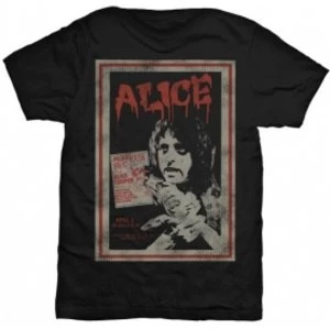 Alice Cooper Vintage Poster Mens Black T Shirt: Medium