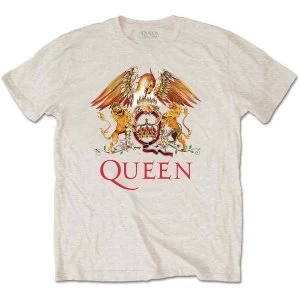 Queen - Classic Crest Mens X-Large T-Shirt - Sand