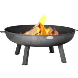 Harbour Housewares - Cast Iron Garden Fire Pit - 100cm - Grey