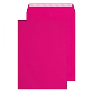 Creative Bright Coloured Envelopes C4 Peel & Seal 324 x 229mm Plain 120 gsm Shocking Pink Pack of 250