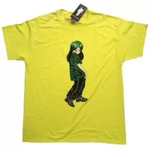 Billie Eilish - Anime Billie Unisex XX-Large T-Shirt - Yellow