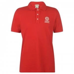 Franklin and Marshall Stamp Polo Shirt - Fire Red