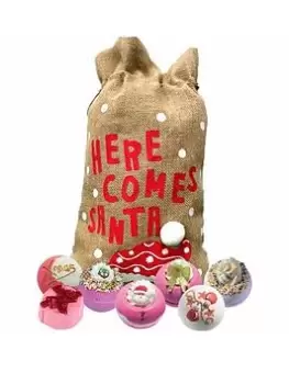 Bomb Cosmetics Here Comes Santa Bath Bombs Christmas Gift Bag