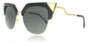 Fendi 0149/S Sunglasses Black Gold REW 54mm