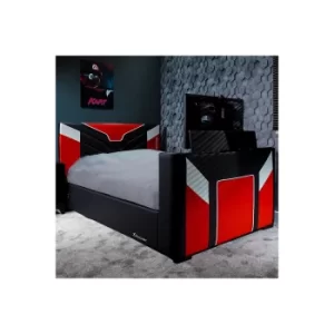 X Rocker Cerberus Small Double Side Lift Ottoman TV Gaming Bed, Red