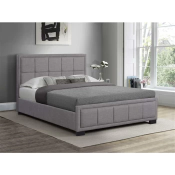 Birlea - Hannover Grey Fabric Upholstered Bed Frame 4ft Small Double 120 cm