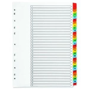 Q-Connect 1-31 Index Multi-punched Reinforced Board Multi-Colour