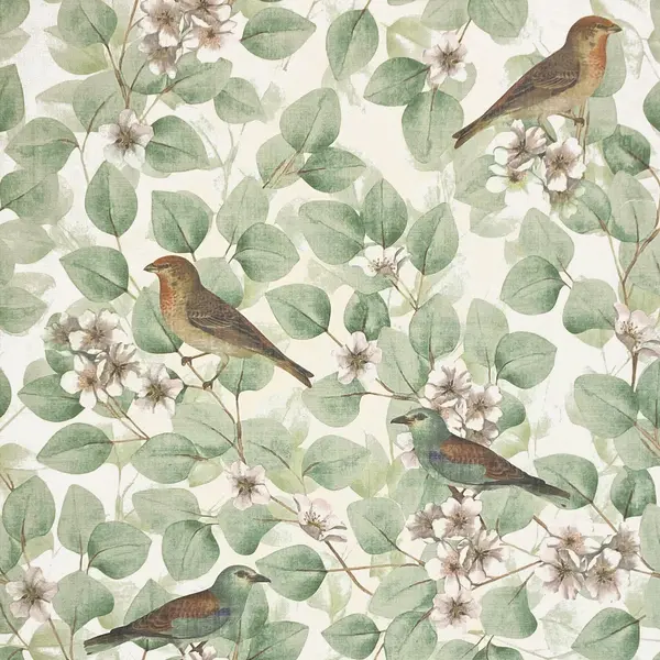 Birds & Blossoms Wallpaper