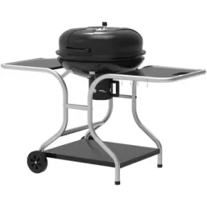 Outsunny - Garden Charcoal Barbecue Grill Trolley BBQ Patio Heating w/ Wheels