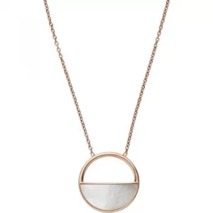 Ladies Skagen Rose Gold Plated Elin Mother Of Pearl Necklace