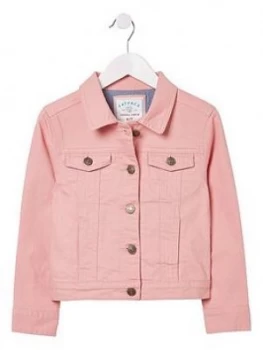 Fat Face Girls Coloured Denim Jacket - Pink, Size 8-9 Years, Women