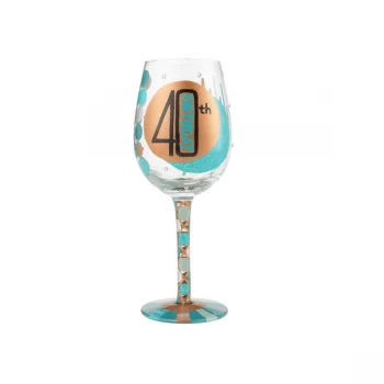40th Birthday Lolita Wine Glass