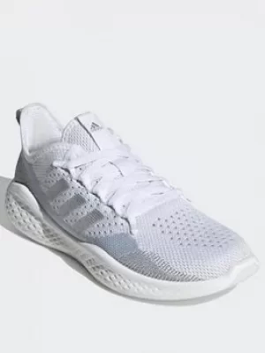 adidas Fluidflow 2.0 Shoes, White/Silver/Blue, Size 6.5, Women