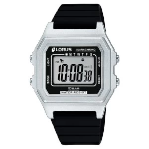 Lorus R2311NX9 Mens Black Strap Retro Digitial Watch