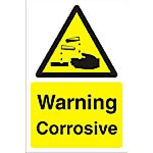 Warning Sign Corrosive PVC 60 x 40 cm