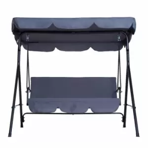 Alfresco 3 Seater Swing Chair with Canopy, Grey