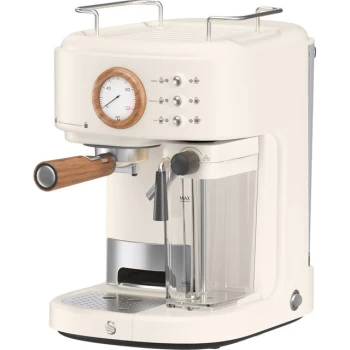 Swan Nordic SK22150WHTN Espresso Coffee Machine - Cotton White