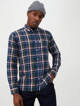 PENFIELD Barrhead Brushed Check Shirt - Multi-Coloured Check, Navy Size M Men