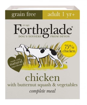 Forthglade Complete Meal Grain Free Adult Dog - Chicken - Saver Pack: 36 x 395g