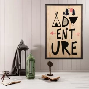 Adventure XL Multicolor Decorative Framed Wooden Painting