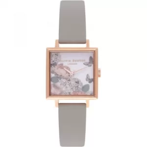Midi Signature Floral Rose Gold And Grey Watch