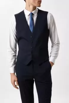 Mens Plus And Tall Navy Tailored Essential Waistcoat