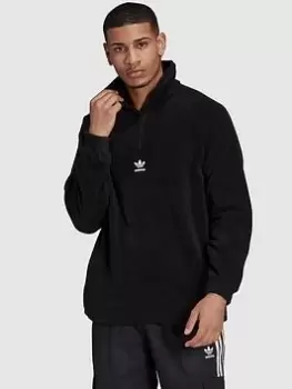 adidas Originals Trefoil Half Zip, Black Size XS Men