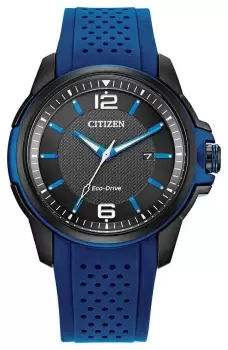 Citizen AW1655-01E Sports Black Dial Blue Silicone Strap Watch