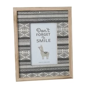 Don't Forget to Smile Patterned Photo Frame Fits 10x15cm By Heaven Sends