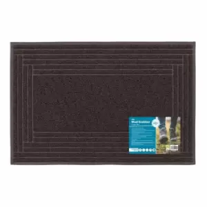 JVL Brown Border Mud Grabber Scraper Doormat 40 x 60cm - wilko