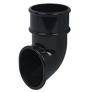 FloPlast RBM3B MiniFlo Round Downpipe Shoe - Black 50mm
