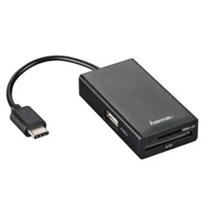 Hama USB 2.0 Type-C Hub / Card Reader for Smartphone / Tablet / Notebook /